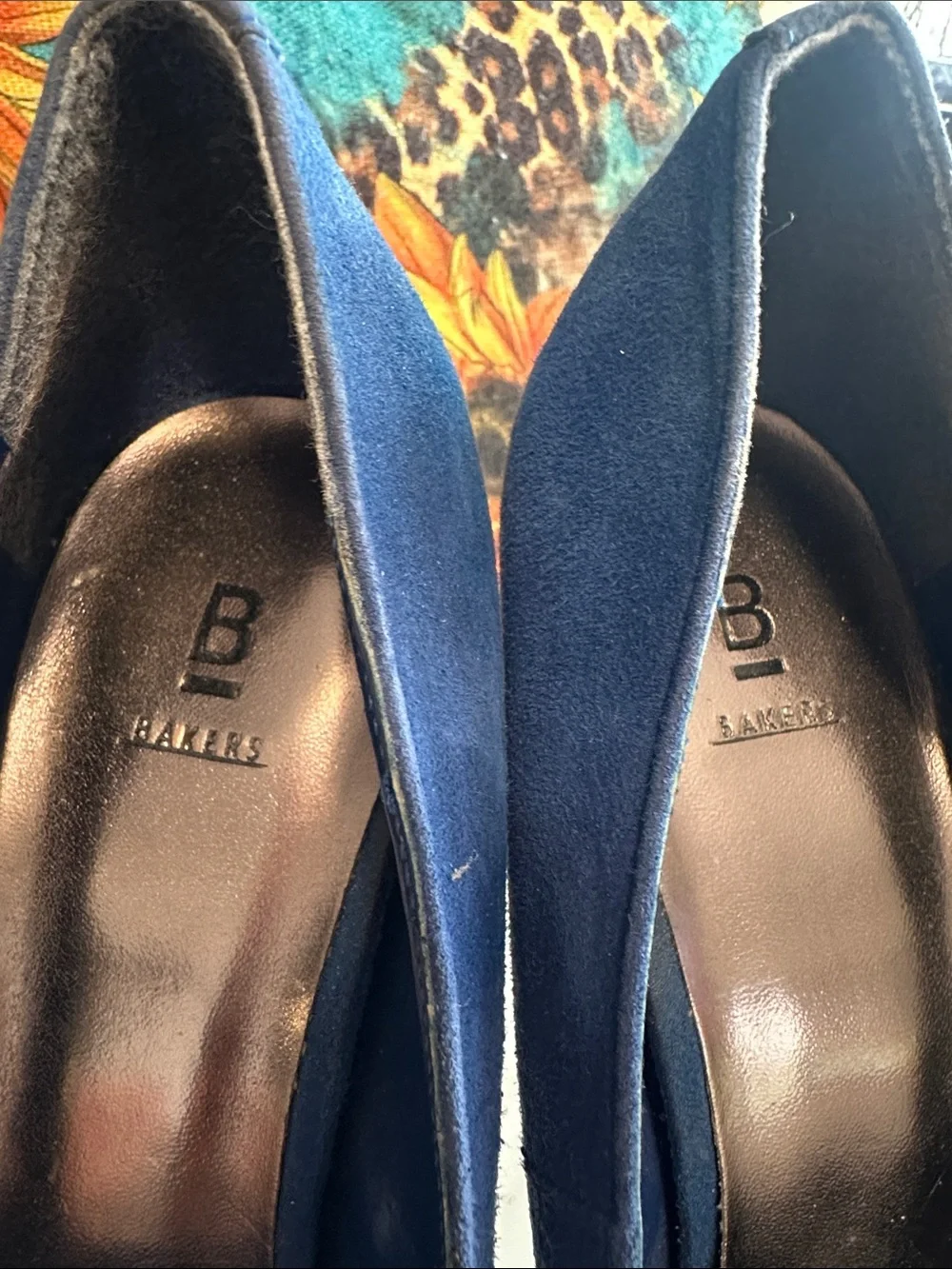 Bakers Royal Blue Suede Platform Pumps